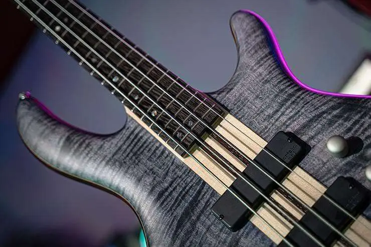 Cort Artisan A4 Plus FMMH Open Pore Blue Black  Bass Guitar - Image 11
