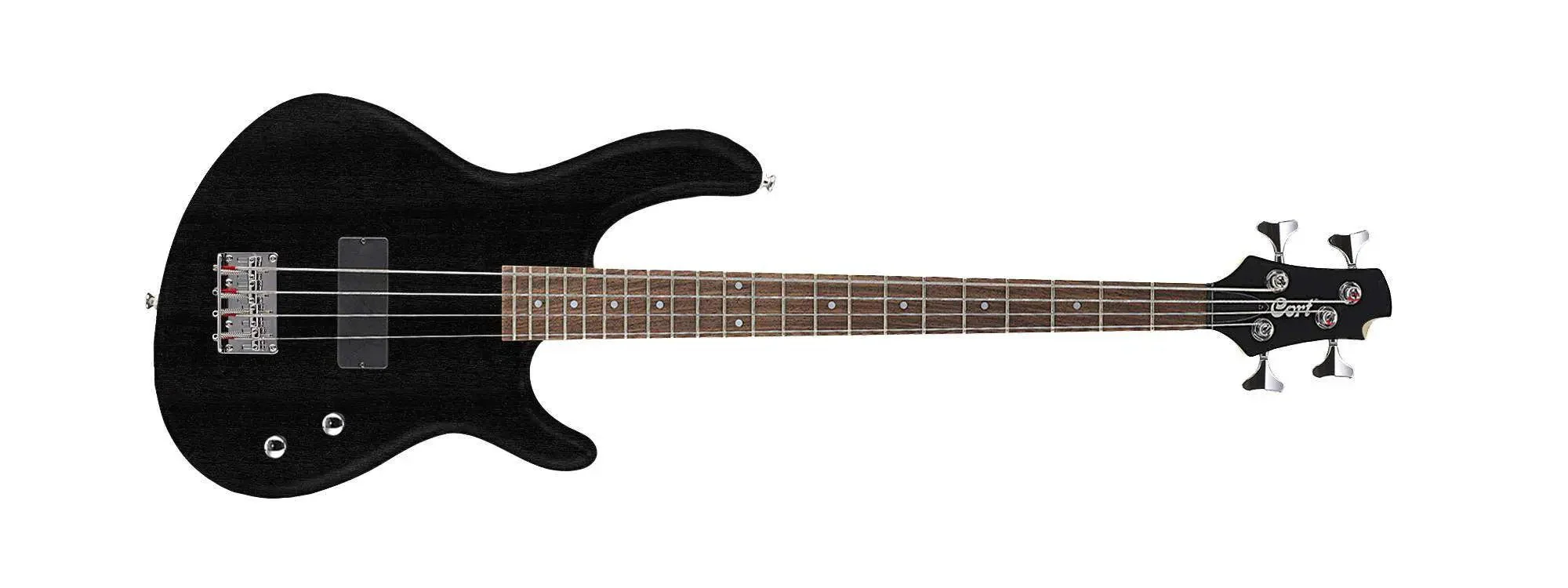 Cort Action Bass Junior Open Pore Black Bass Guitar - Image 2