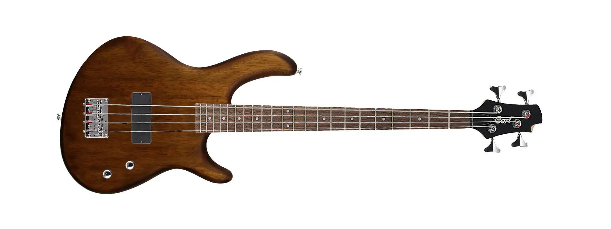 Cort Action Bass Junior Open Pore Walnut Bass Guitar - Image 2