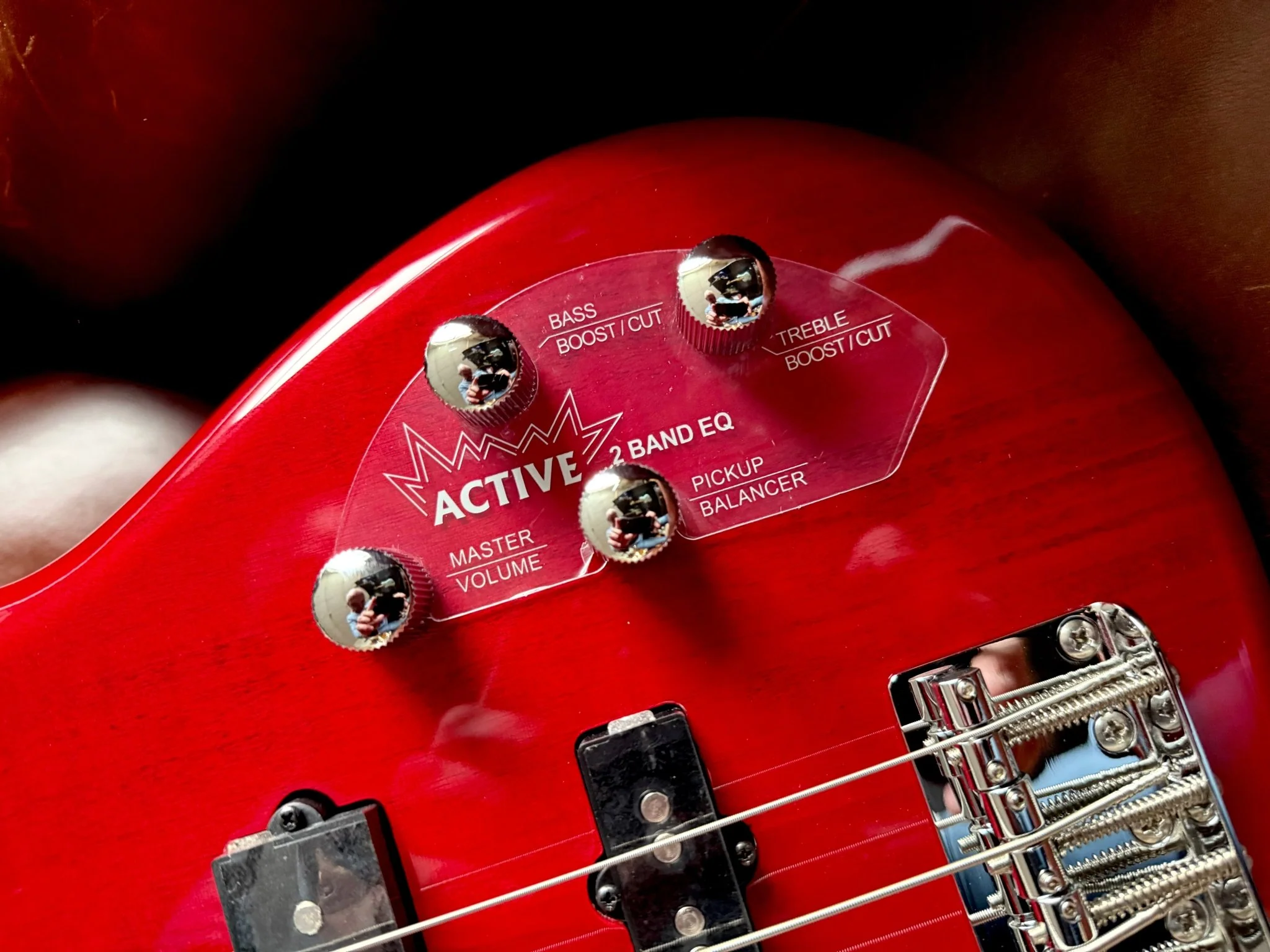 Cort Action Bass Plus Trans Red Bass Guitar - Image 11