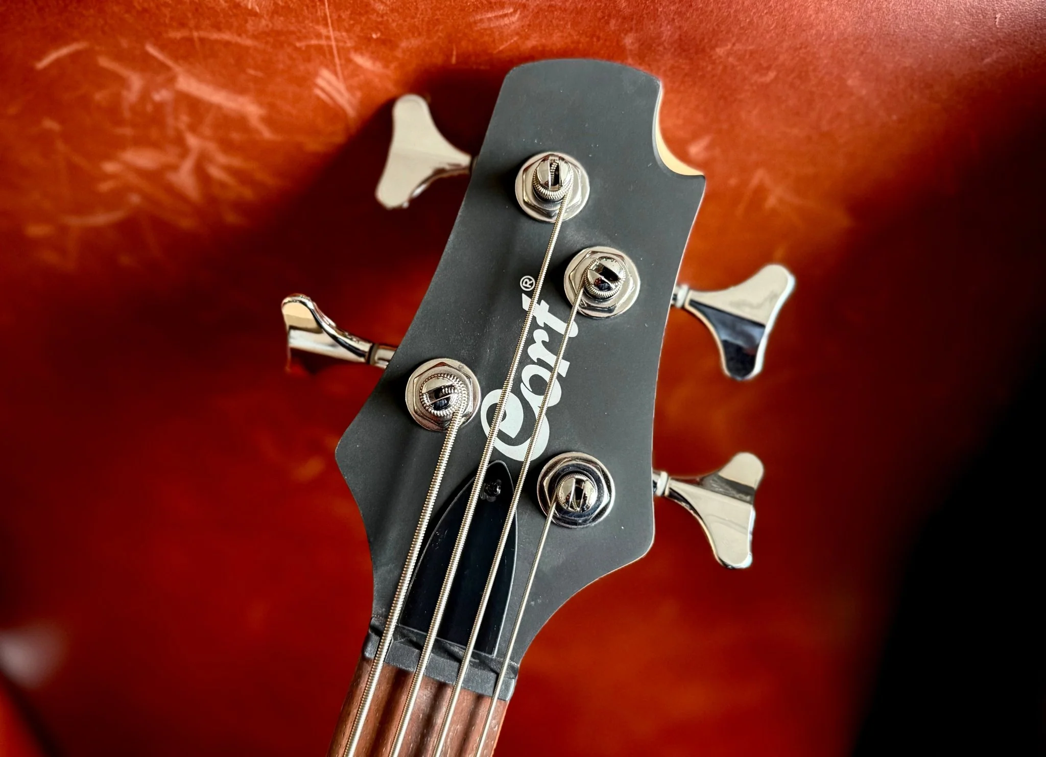 Cort Action Bass Plus Trans Red Bass Guitar - Image 5