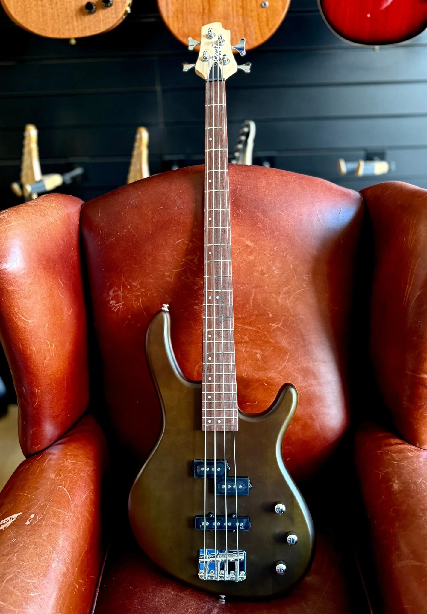 Cort Action Bass PJ Open Pore Walnut Bass Guitar - Image 10