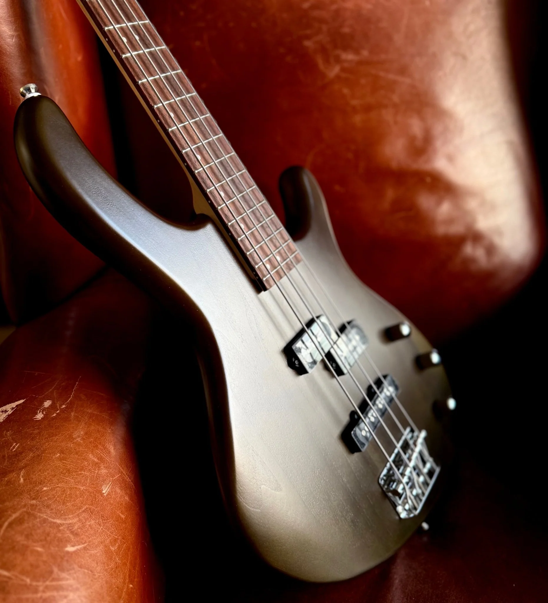Cort Action Bass PJ Open Pore Walnut Bass Guitar - Image 7