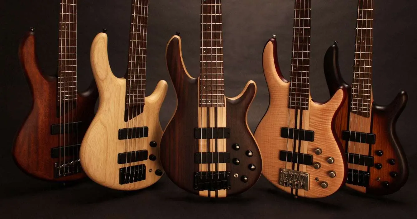Cort Artisan A4 Plus FMMH, Open Pore Black Cherry Bass Guitar - Image 15