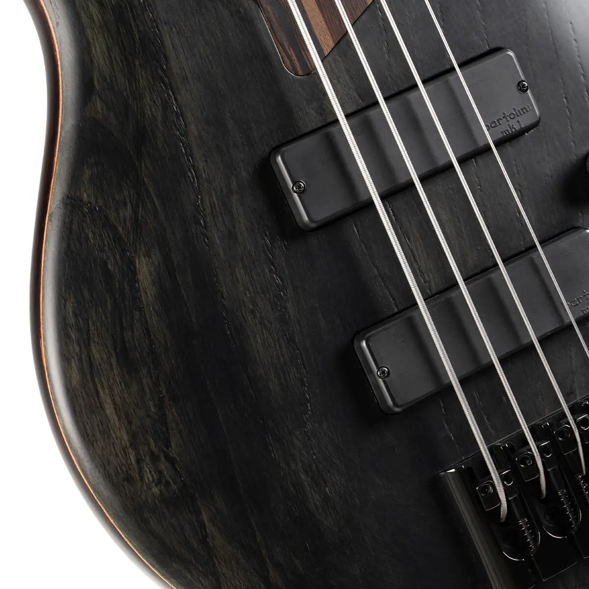 Cort B4 Element FL, Fretless Trans Black Bass Guitar - Image 6