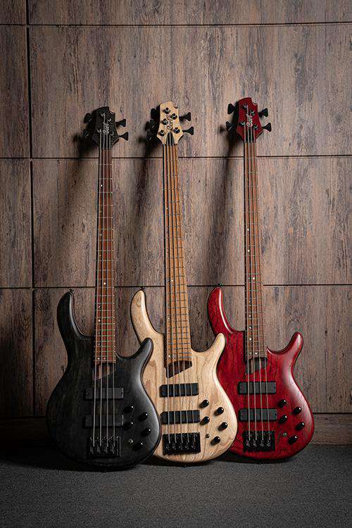 Cort B5 Element Open Pore Burgundy Red Bass Guitar - Image 2