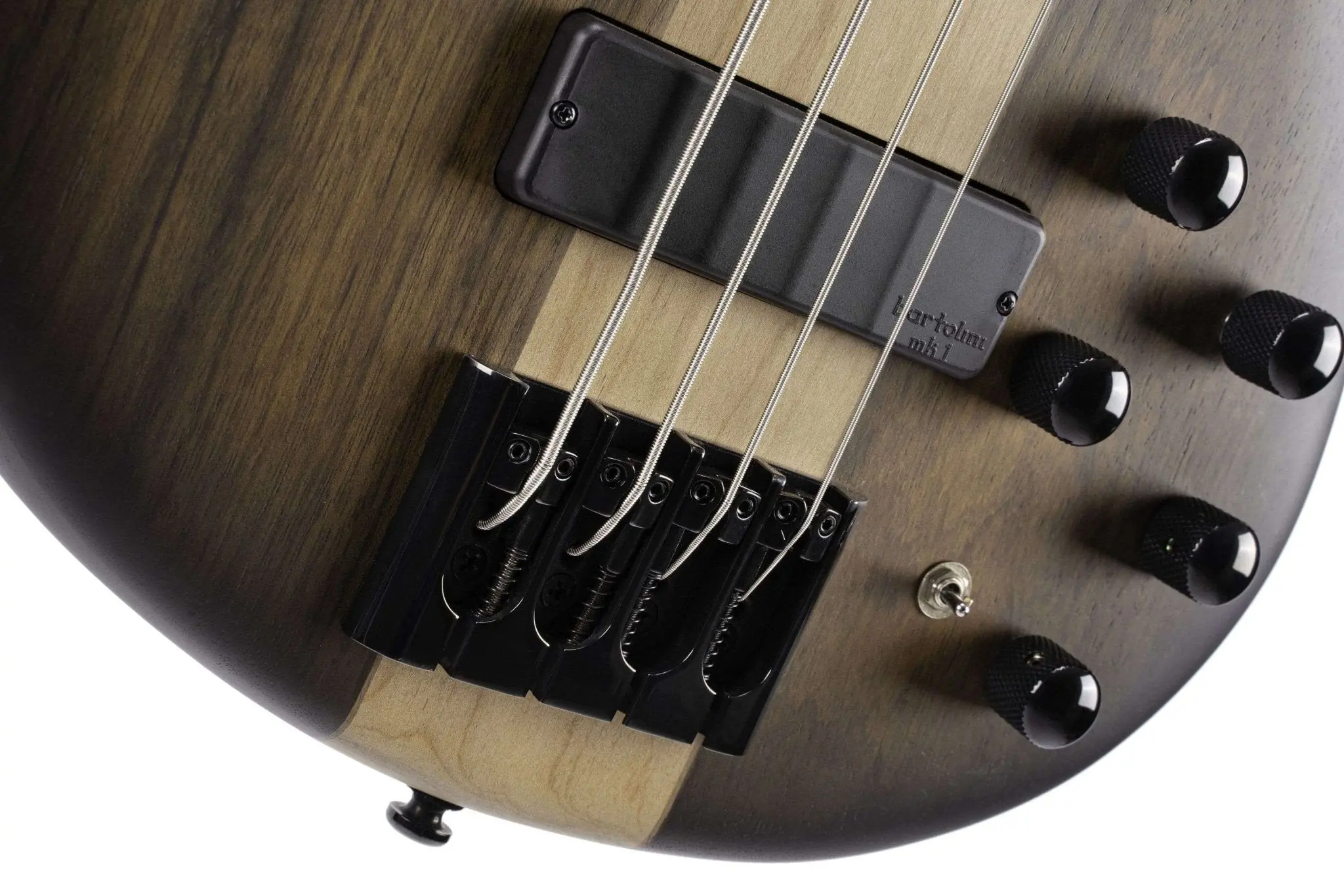 Cort Artisan C4 Plus OVMH Antique Brown Burst Bass Guitar - Image 13