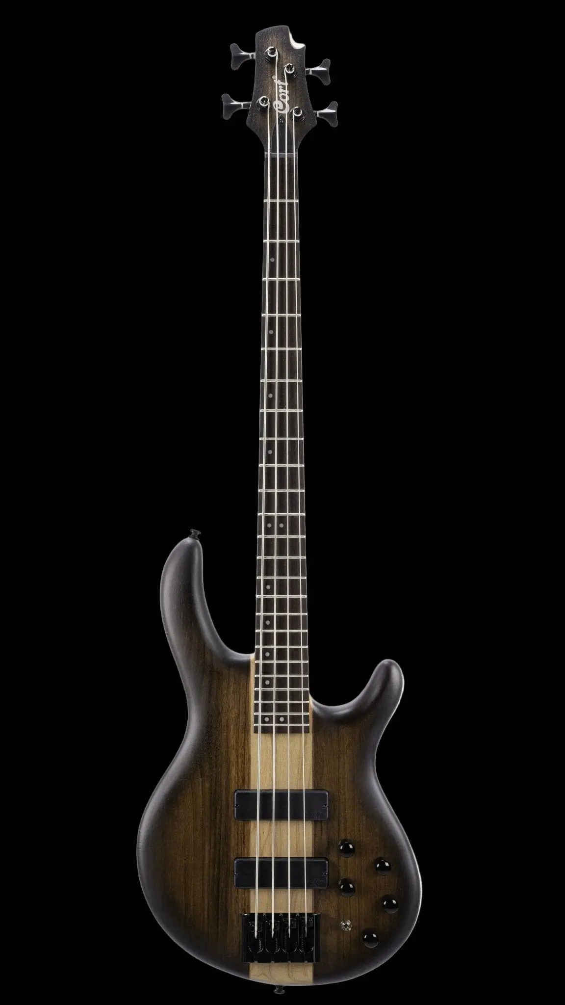 Cort Artisan C4 Plus OVMH Antique Brown Burst Bass Guitar - Image 3