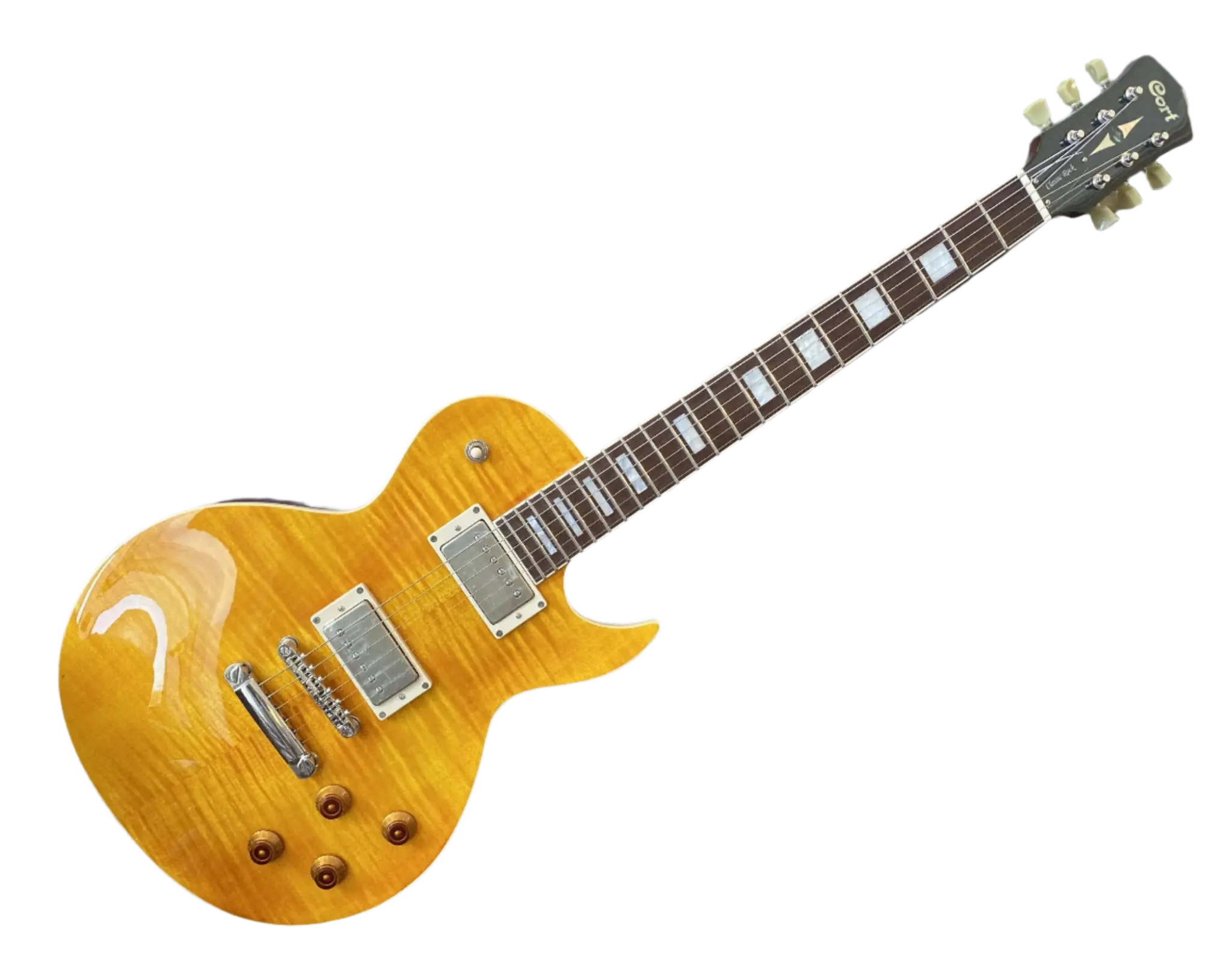 Cort CR250 AA Antique Amber Electric Guitar - Image 3