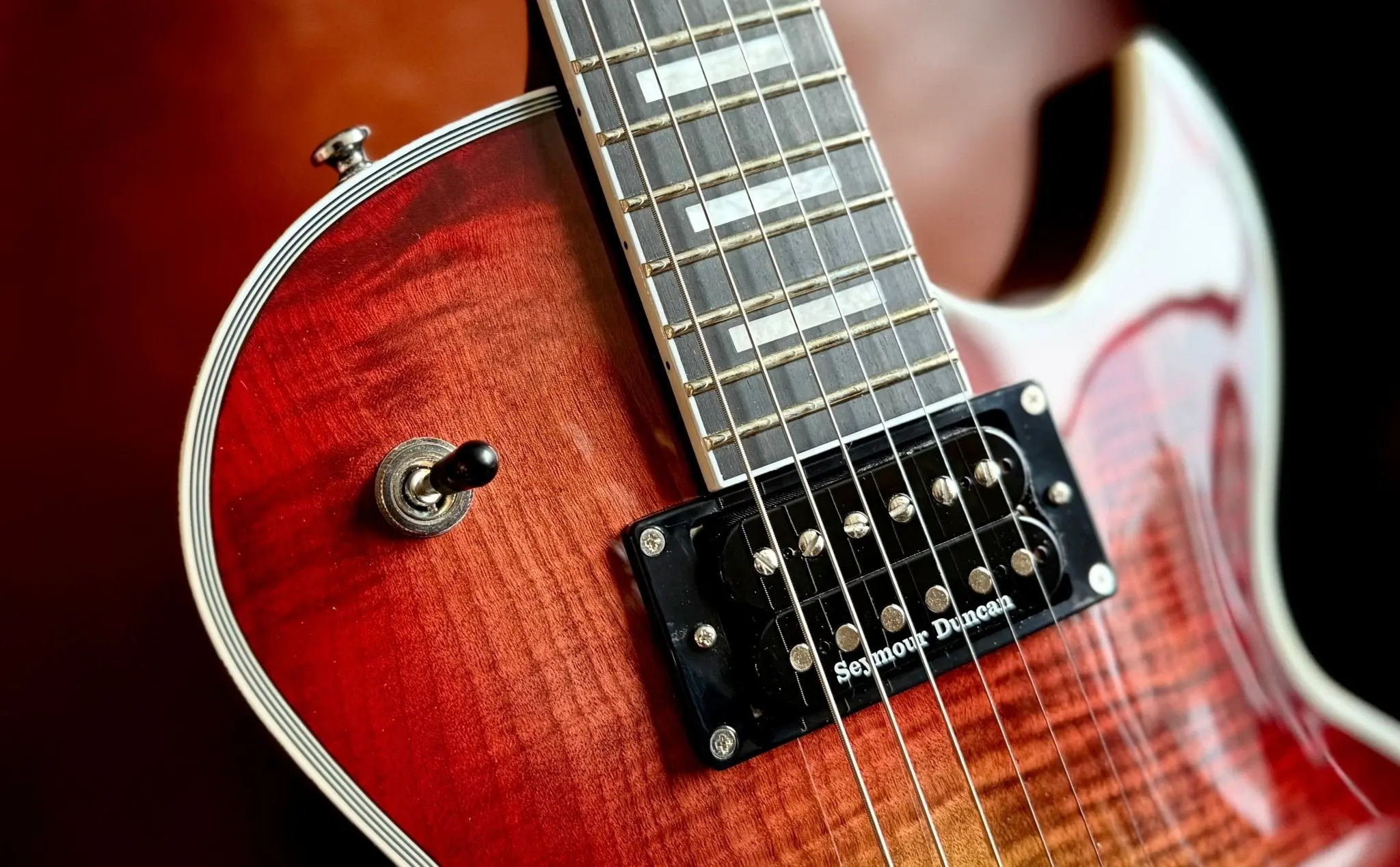 Cort CR300 Deluxe Flaming Burst Electric Guitar - Image 13
