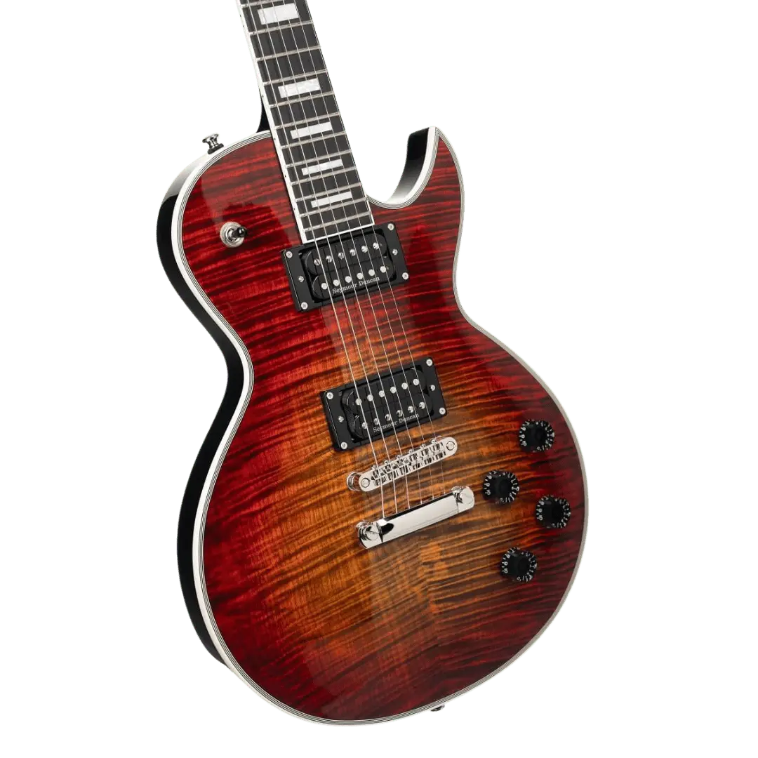 Cort CR300 Deluxe Flaming Burst Electric Guitar - Image 14