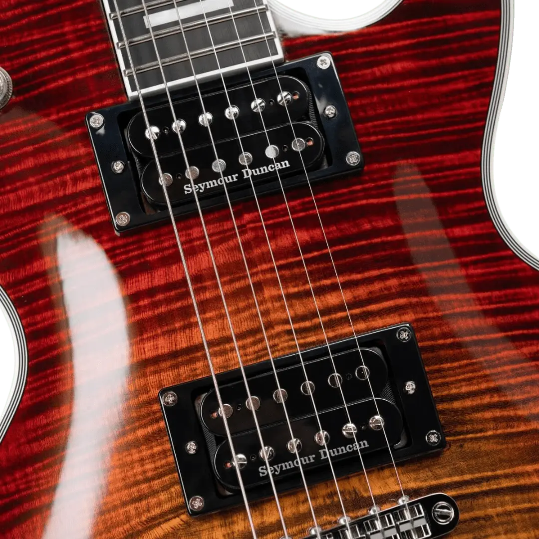 Cort CR300 Deluxe Flaming Burst Electric Guitar - Image 16