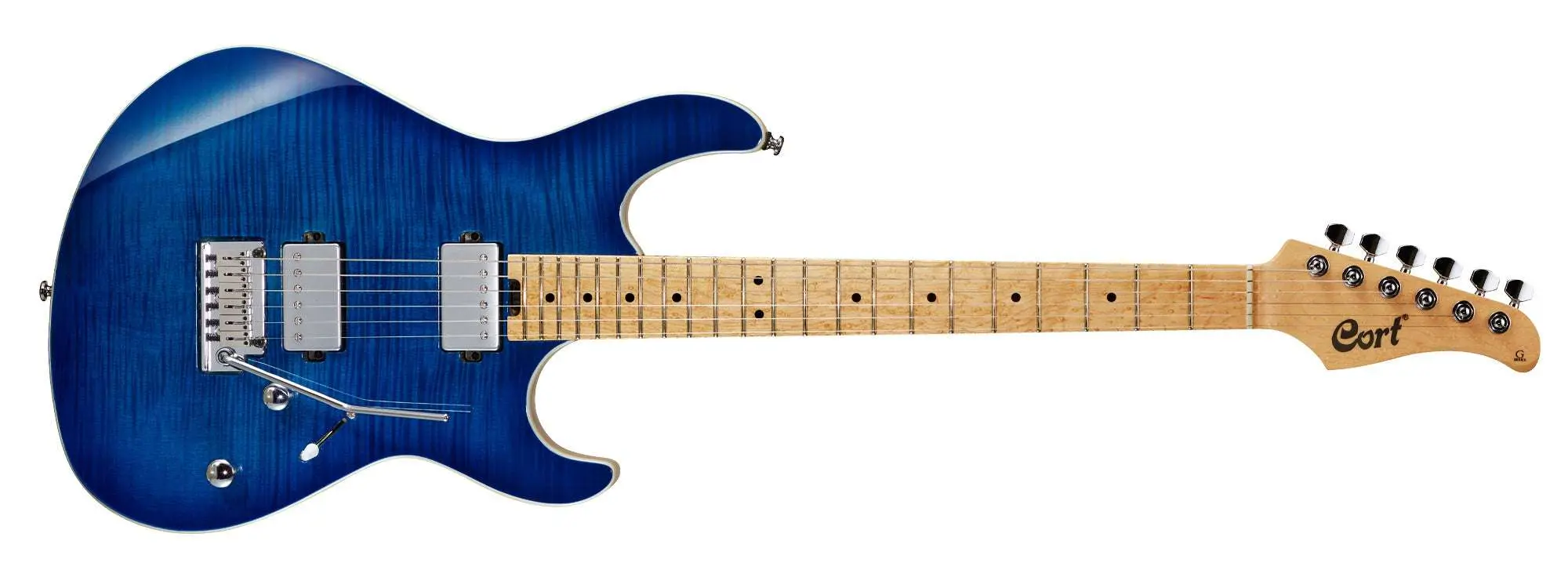 Cort G290 FAT II Bright Blue Burst Electric Guitar - Image 12