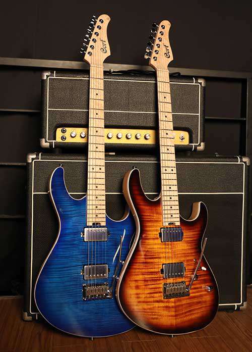 Cort G290 FAT II Bright Blue Burst Electric Guitar - Image 22