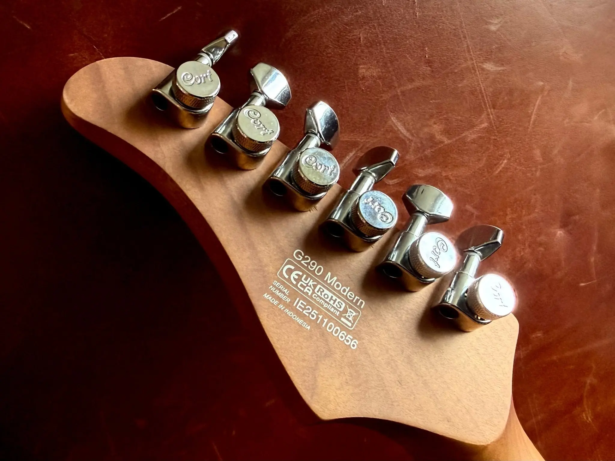 Cort G290 Modern Military Beige Electric Guitar - Image 7