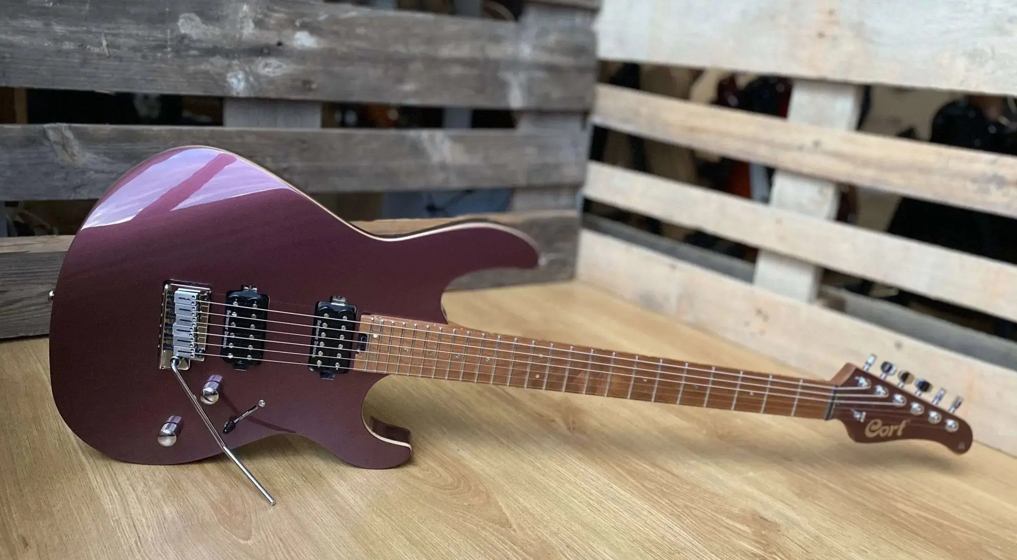 Cort G300 Pro Vivid Burgundy Electric Guitar - Image 4