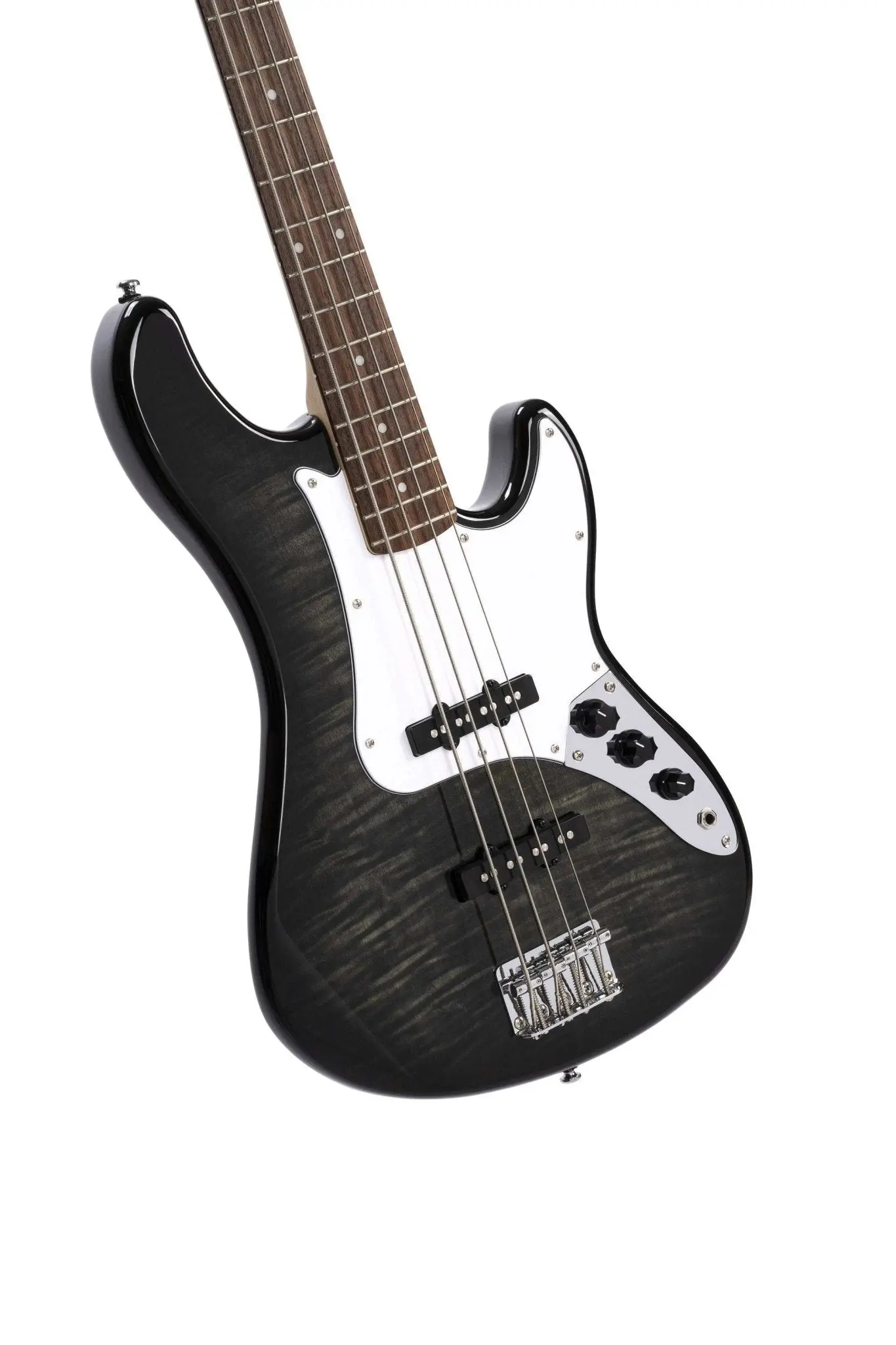 Cort GB24JJ Trans Black Bass Guitar - Image 6