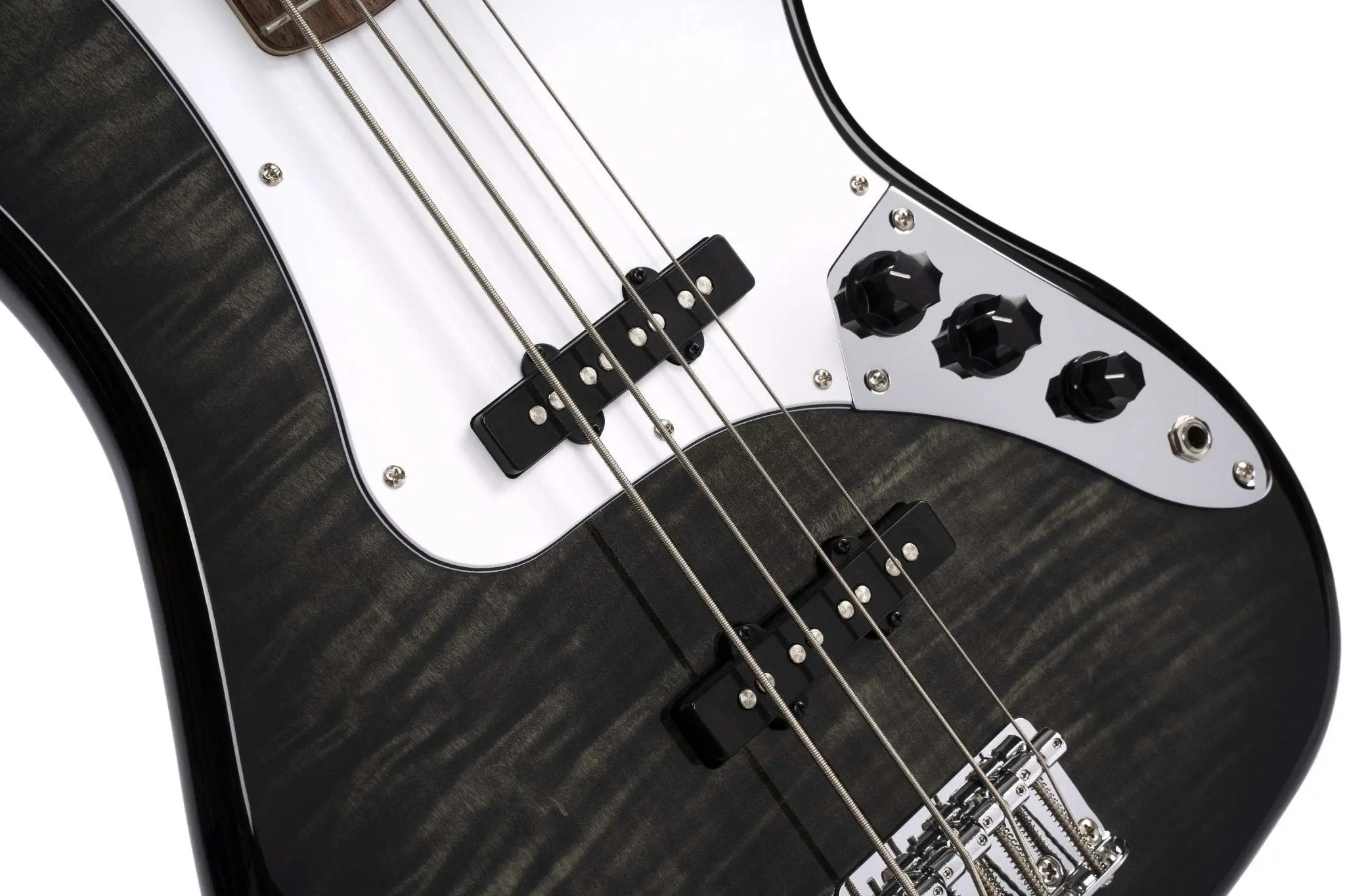 Cort GB24JJ Trans Black Bass Guitar - Image 8