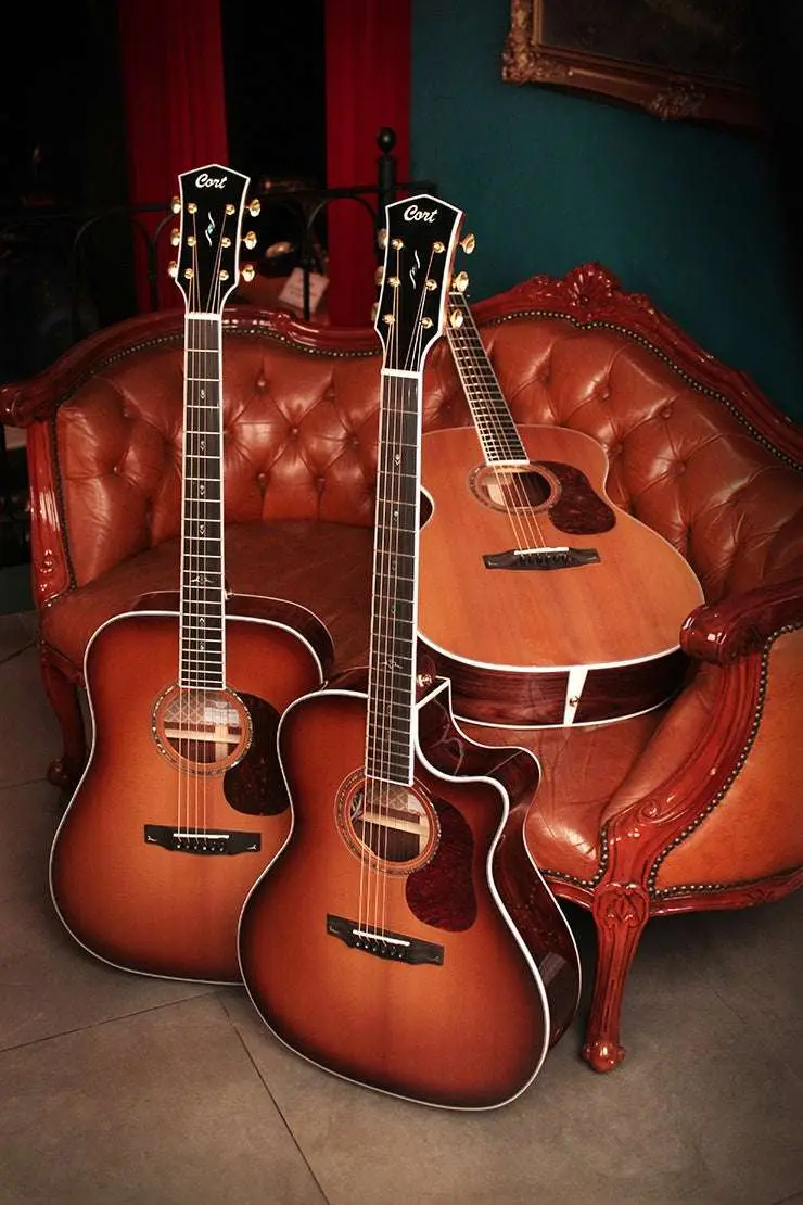 Cort Gold Electro Acoustic A8 Electro Acoustic Guitar w/case Lightburst - Image 20