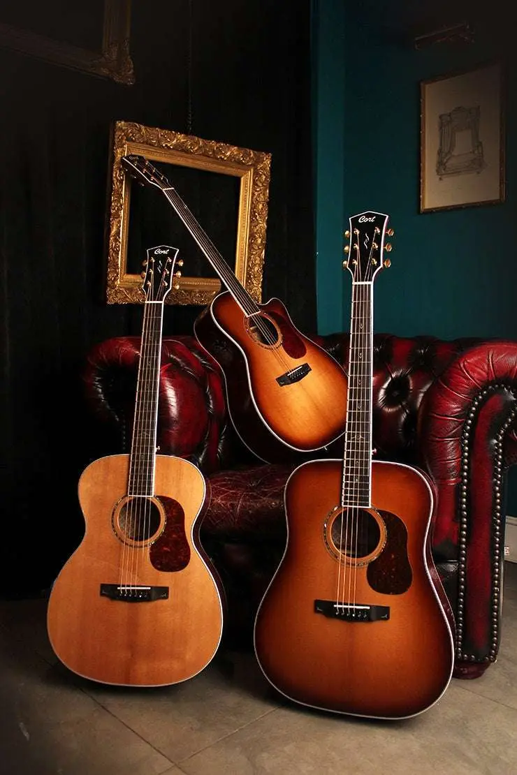 Cort Gold Electro Acoustic A8 Electro Acoustic Guitar w/case Lightburst - Image 25