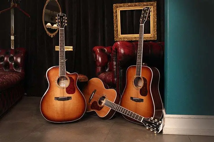 Cort Gold Electro Acoustic A8 Electro Acoustic Guitar w/case Lightburst - Image 26
