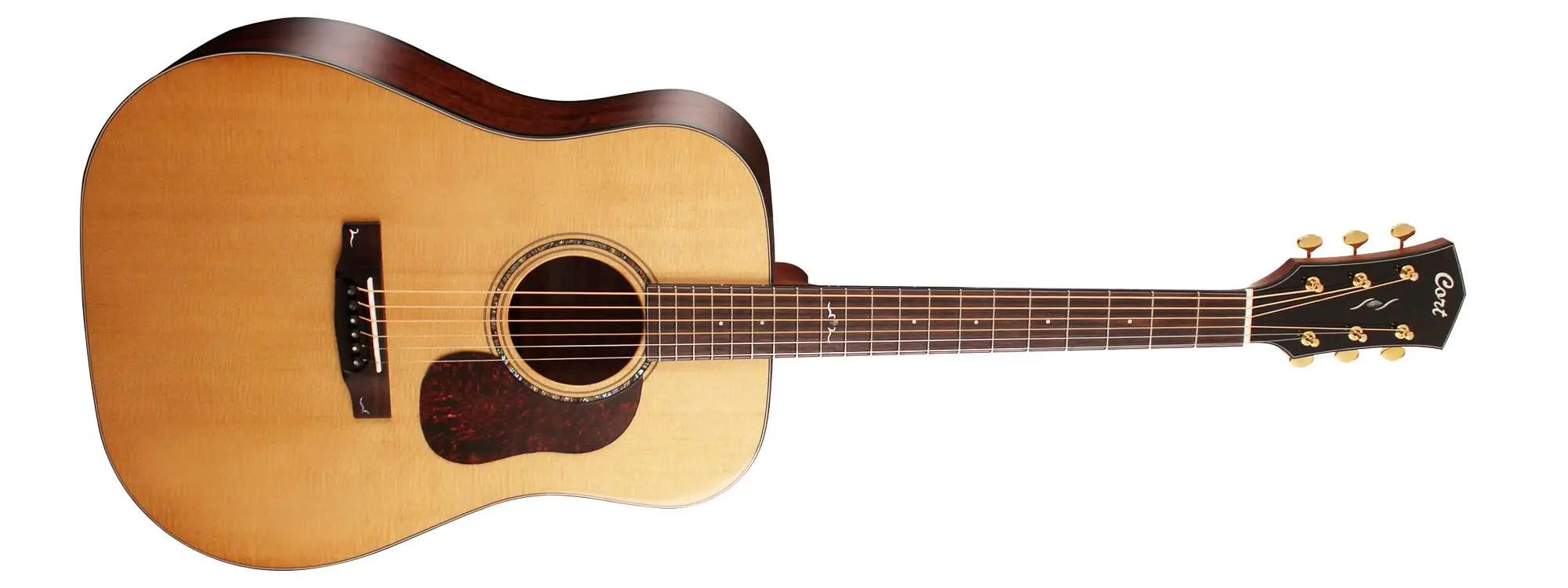 Cort Gold D6 w/case Natural Electro Acoustic Guitar - Image 3