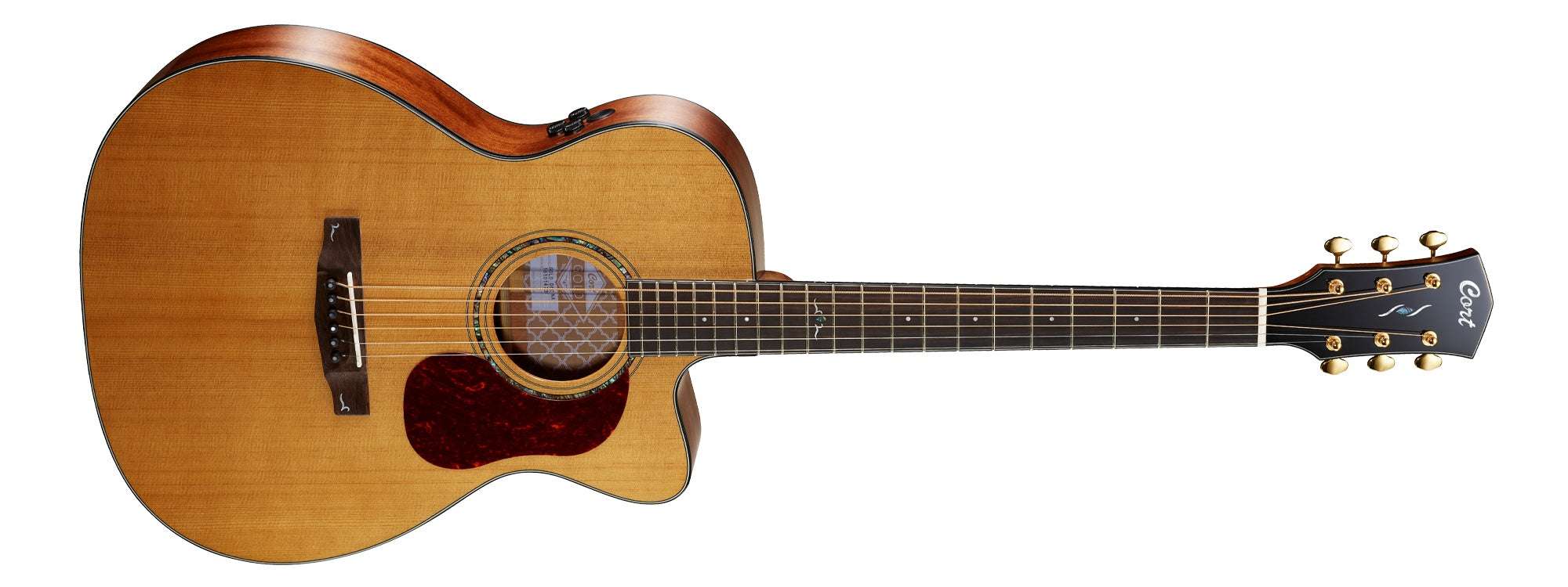 Cort Gold OC6 w/case Natural Electro Acoustic Guitar - Image 6