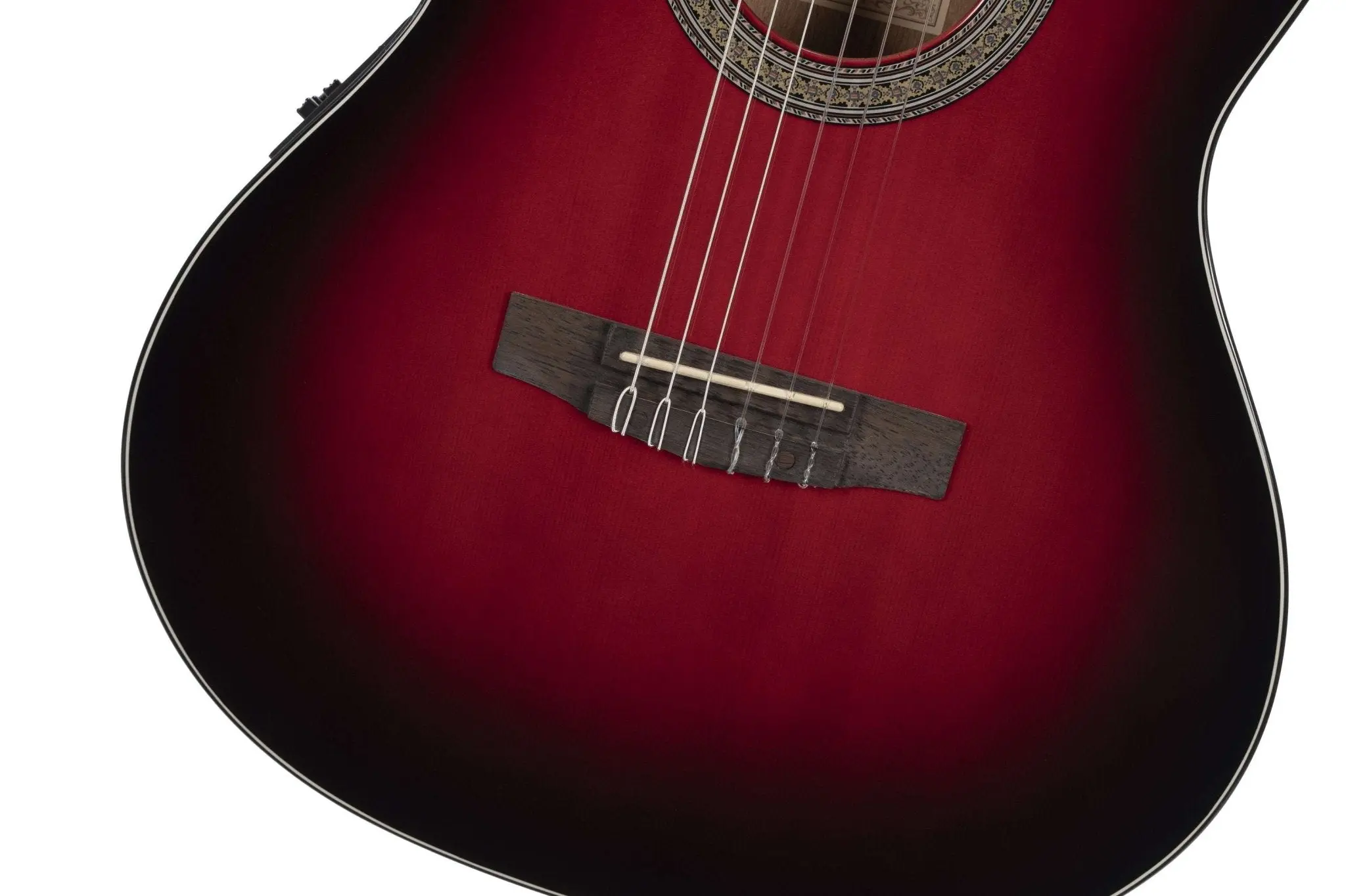 Cort Jade E Nylon Burgundy Red Burst - Image 10
