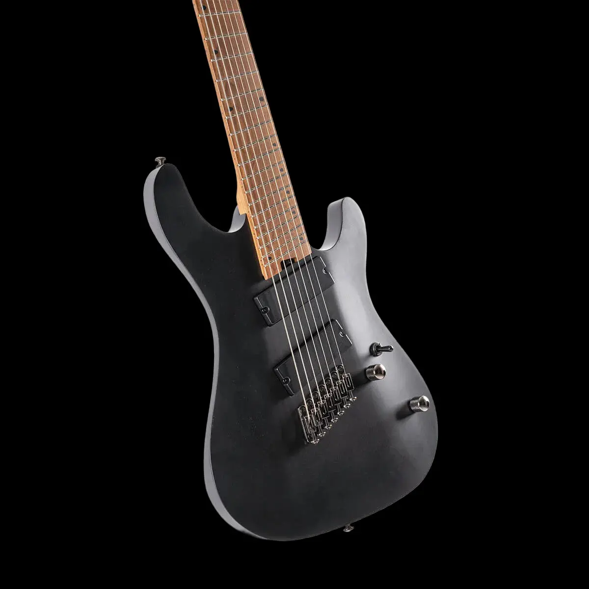 Cort KX307MS Open Pore Black Multi Scale Electric Guitar - Image 2