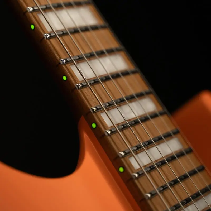 Cort KX600 Infinite Orange Crush Satin Thru Neck Electric Rock Guitar - Image 10