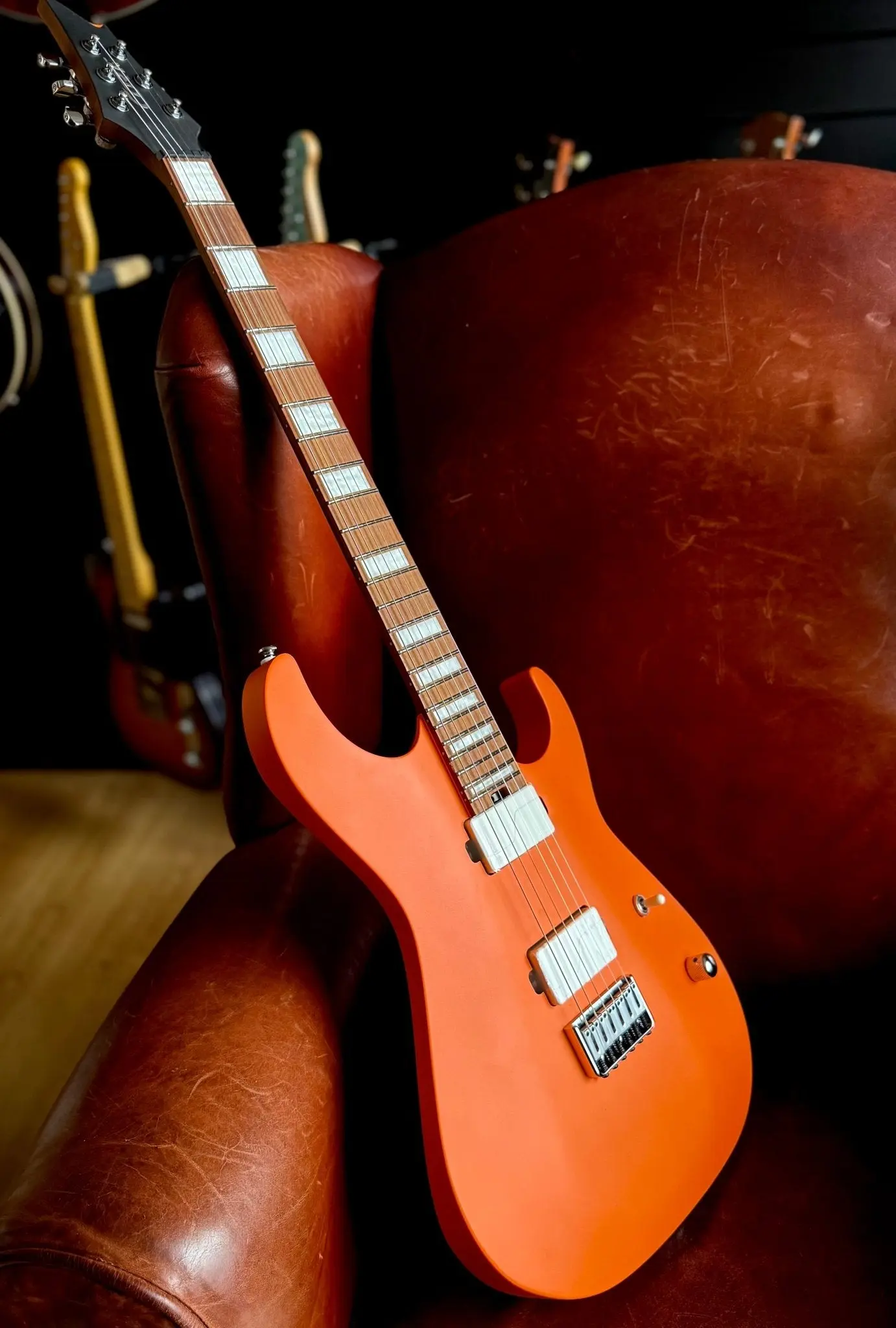 Cort KX600 Infinite Orange Crush Satin Thru Neck Electric Rock Guitar - Image 16