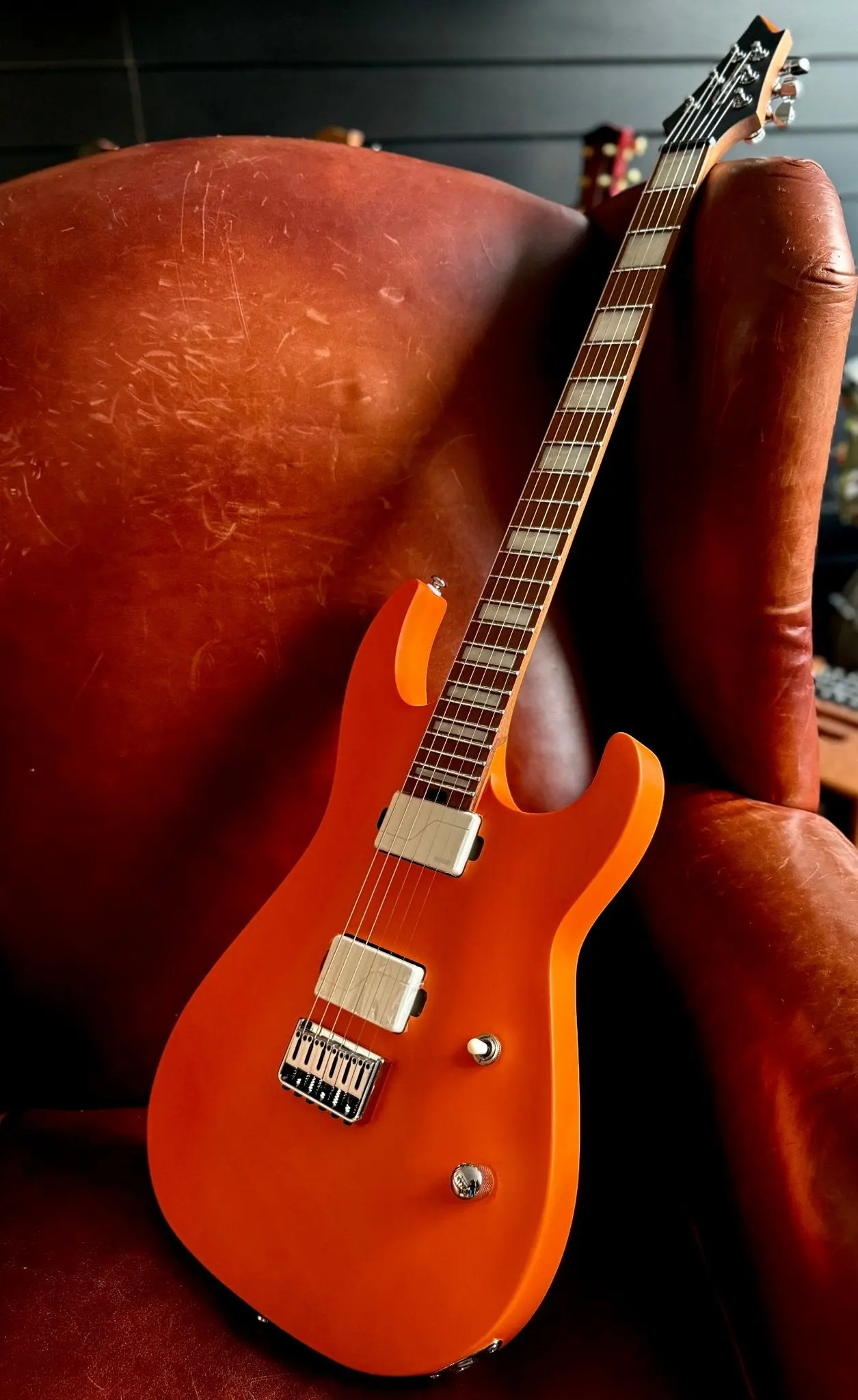 Cort KX600 Infinite Orange Crush Satin Thru Neck Electric Rock Guitar - Image 17