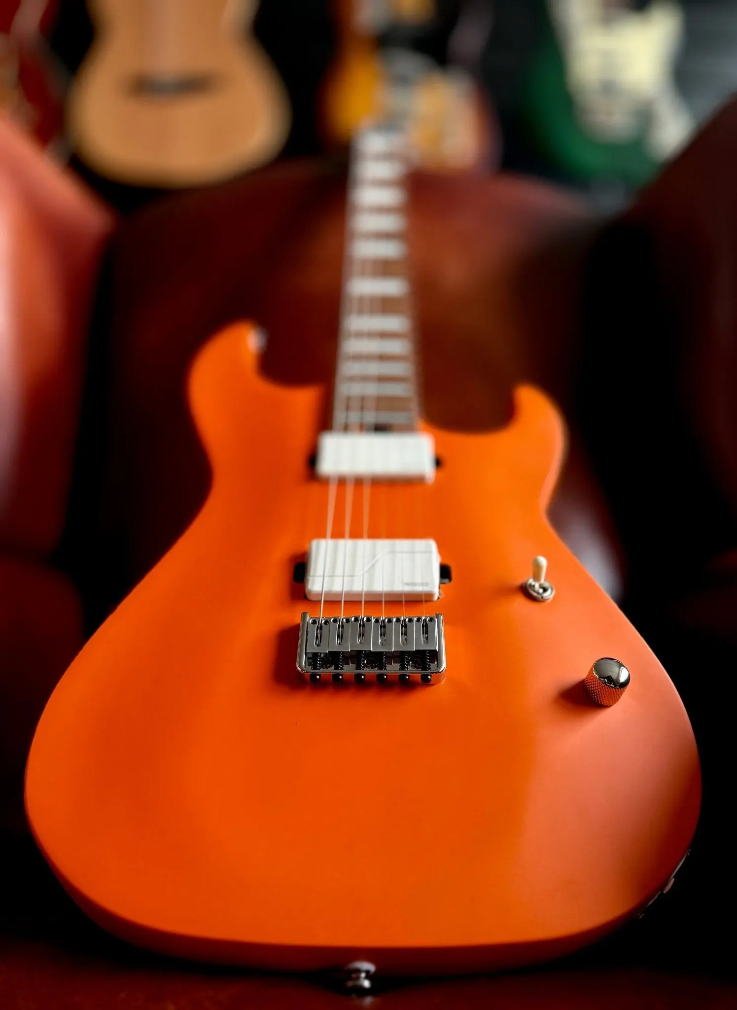 Cort KX600 Infinite Orange Crush Satin Thru Neck Electric Rock Guitar - Image 6
