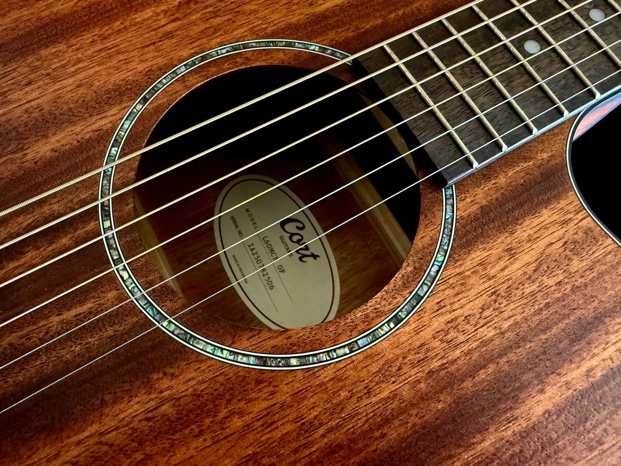 Cort L60MCE Mahogany Electro Acoustic Guitar, w' £225 Custom Pro Setup & Support Package - Image 4
