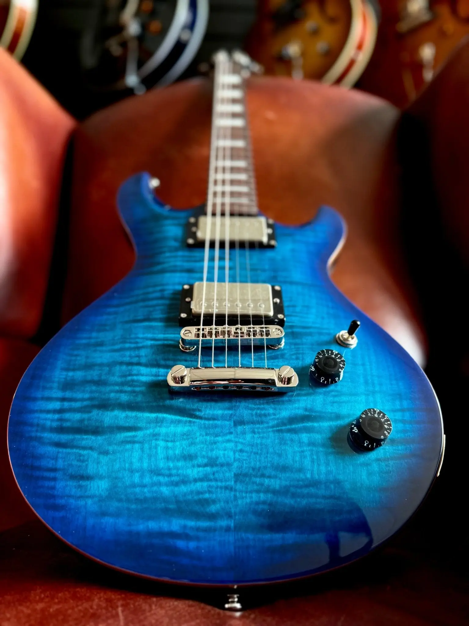 Cort M600BB Blue Burst.  Awesome Set Neck Electric Guitar For PRS Lovers. Top Recommendation. - Image 13