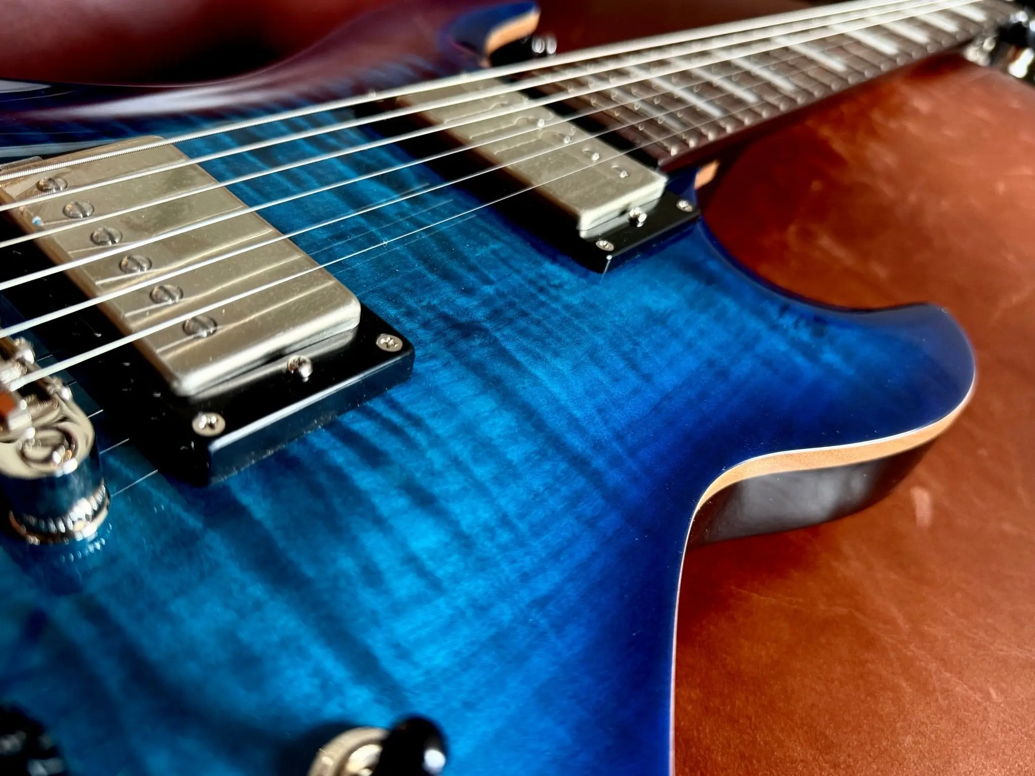 Cort M600BB Blue Burst.  Awesome Set Neck Electric Guitar For PRS Lovers. Top Recommendation. - Image 16