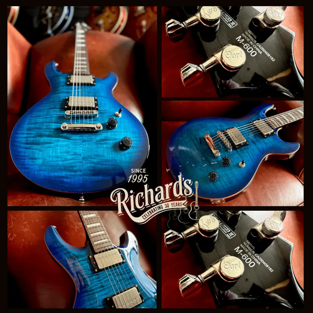 Cort M600BB Blue Burst.  Awesome Set Neck Electric Guitar For PRS Lovers. Top Recommendation. - Image 2