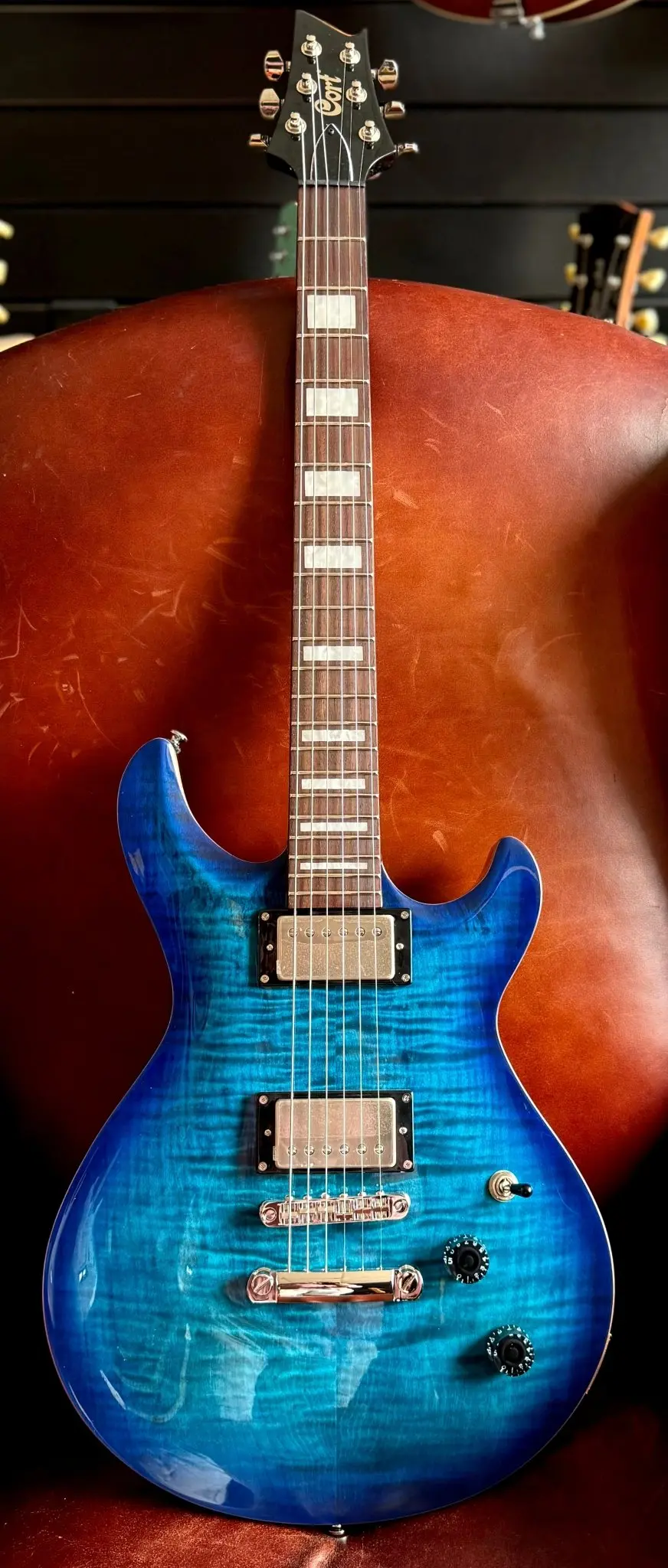 Cort M600BB Blue Burst.  Awesome Set Neck Electric Guitar For PRS Lovers. Top Recommendation. - Image 20