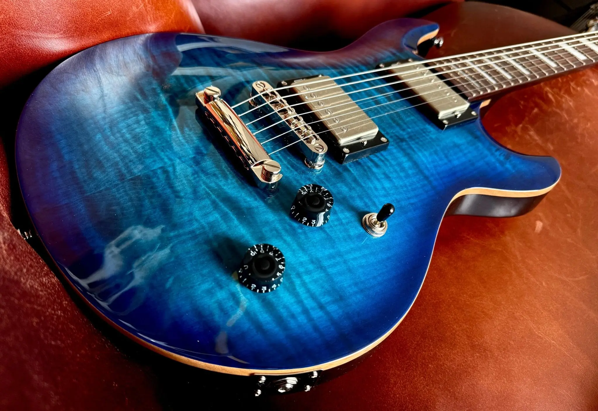 Cort M600BB Blue Burst.  Awesome Set Neck Electric Guitar For PRS Lovers. Top Recommendation. - Image 4