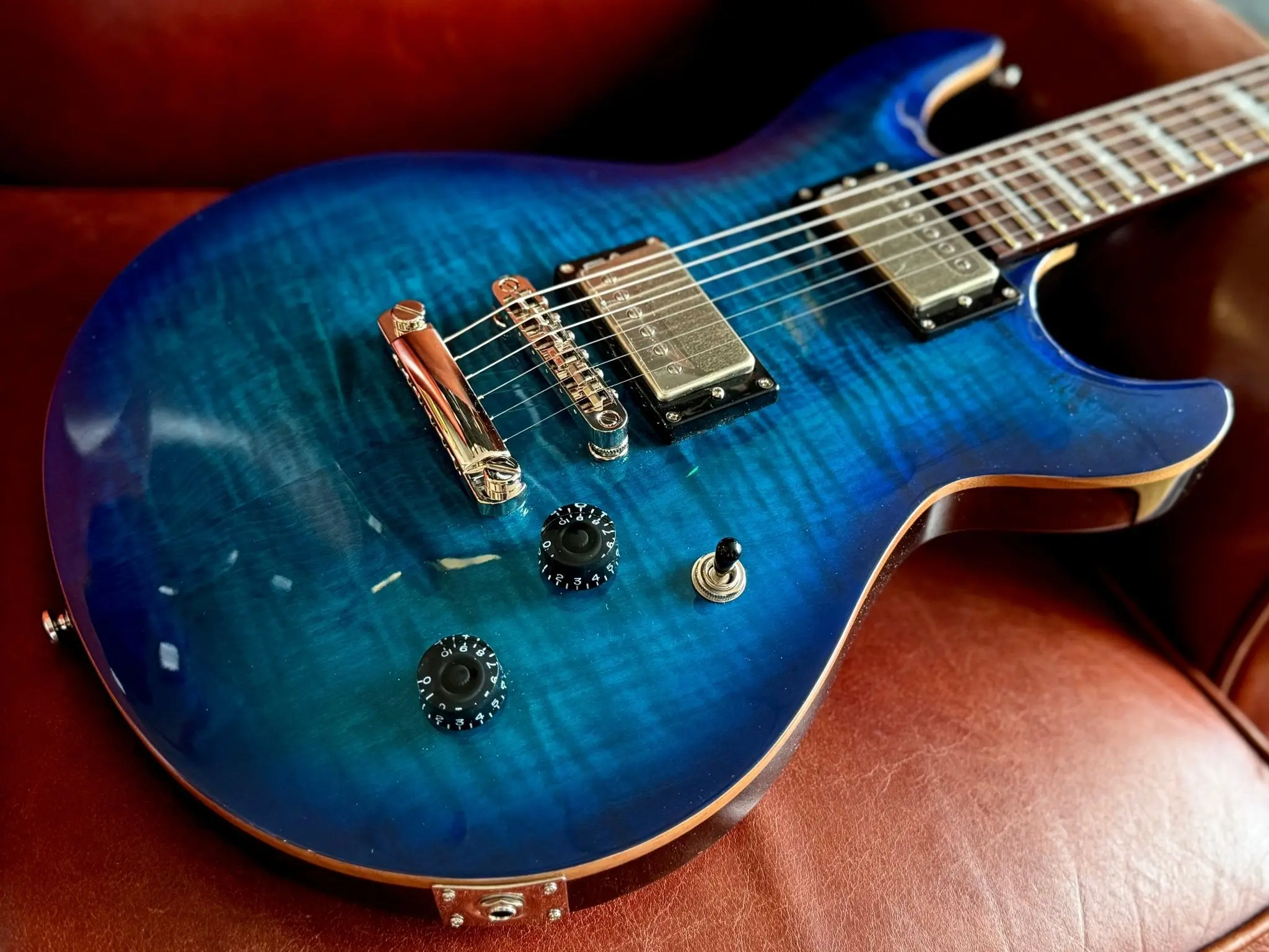 Cort M600BB Blue Burst.  Awesome Set Neck Electric Guitar For PRS Lovers. Top Recommendation. - Image 8
