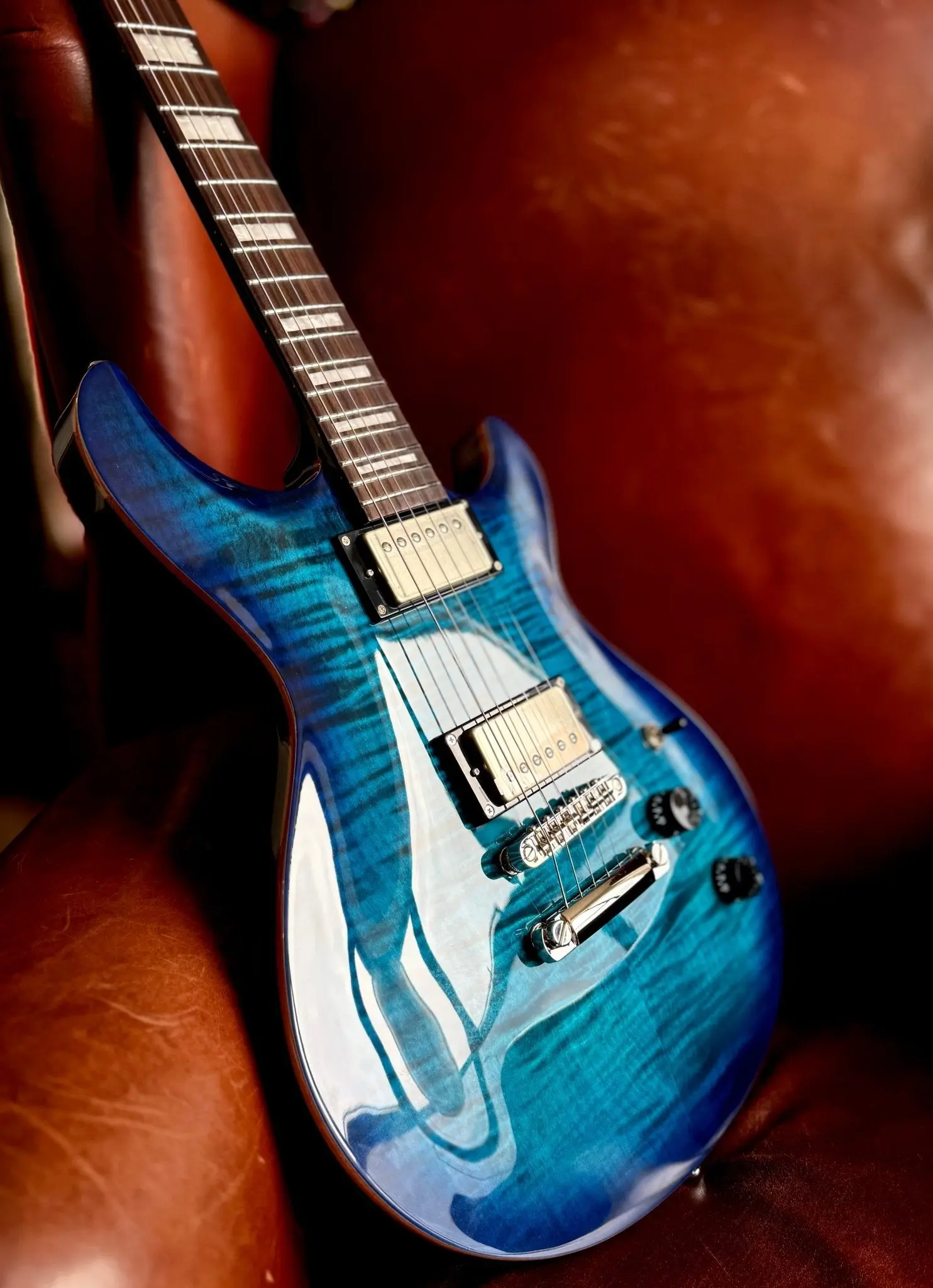 Cort M600BB Blue Burst.  Awesome Set Neck Electric Guitar For PRS Lovers. Top Recommendation. - Image 9