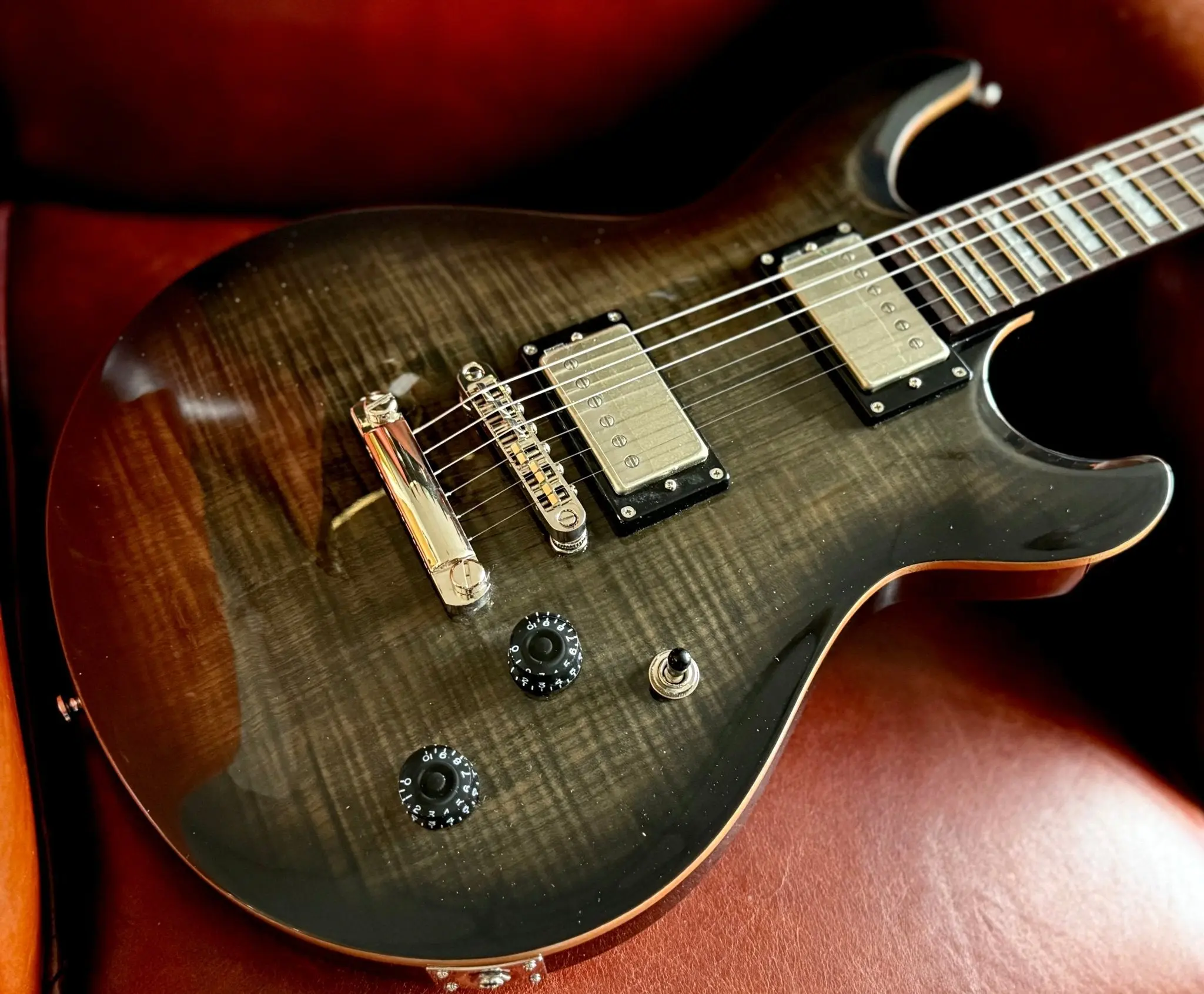 Cort M600TBB Trans Black Burst.  Awesome Set Neck Electric Guitar For PRS Lovers. Top Recommendation. - Image 10