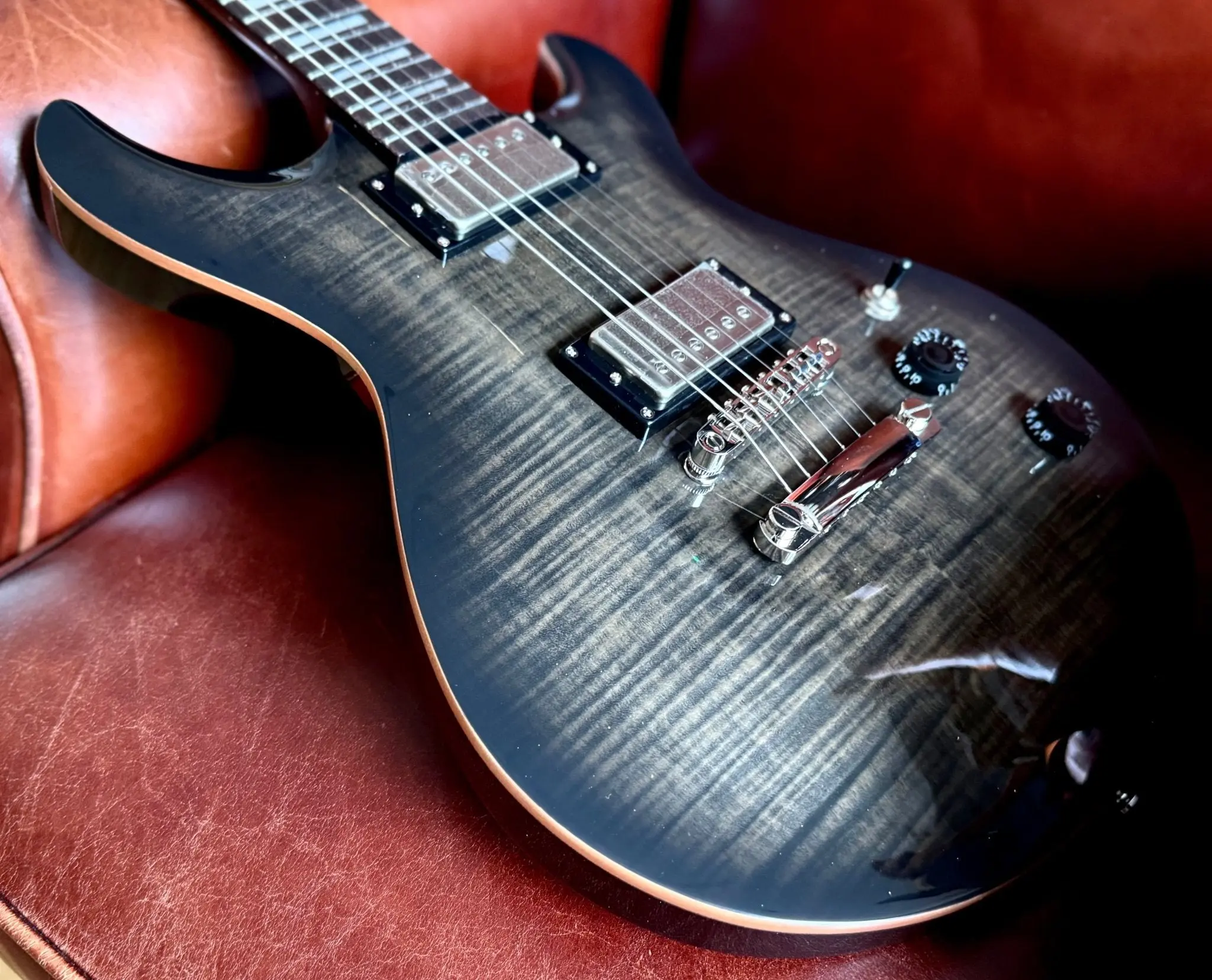 Cort M600TBB Trans Black Burst.  Awesome Set Neck Electric Guitar For PRS Lovers. Top Recommendation. - Image 19