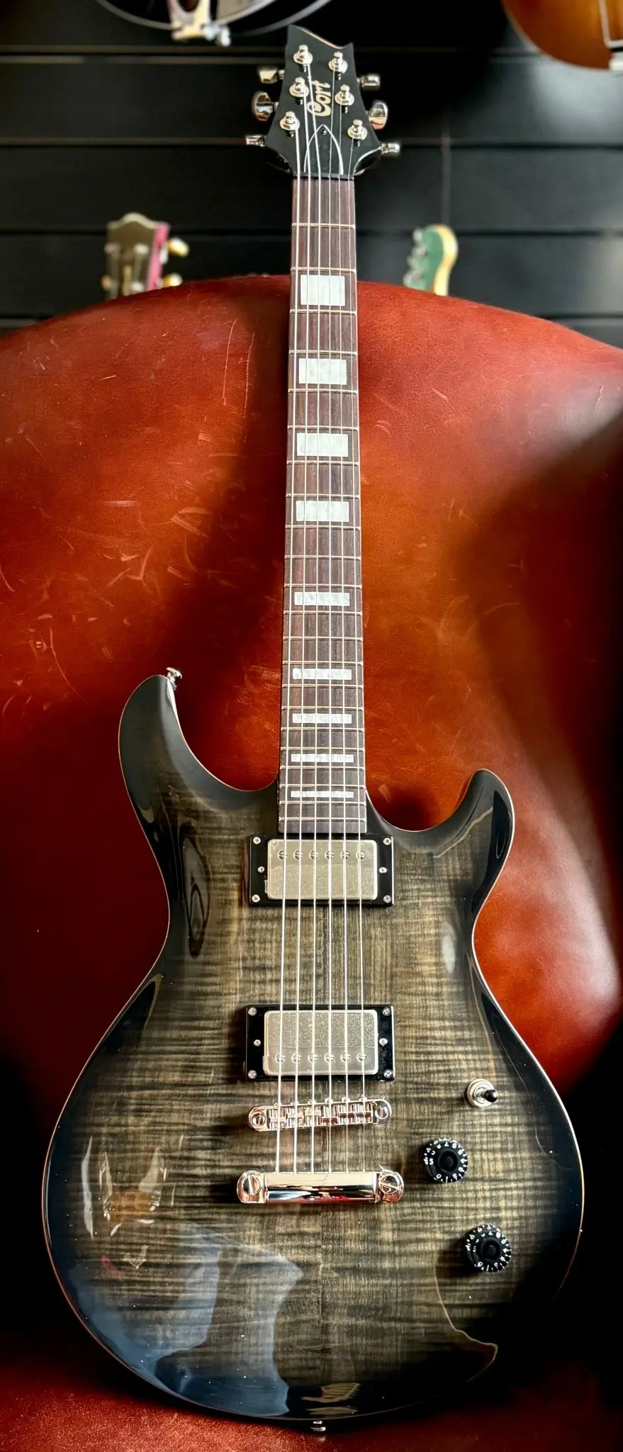 Cort M600TBB Trans Black Burst.  Awesome Set Neck Electric Guitar For PRS Lovers. Top Recommendation. - Image 23