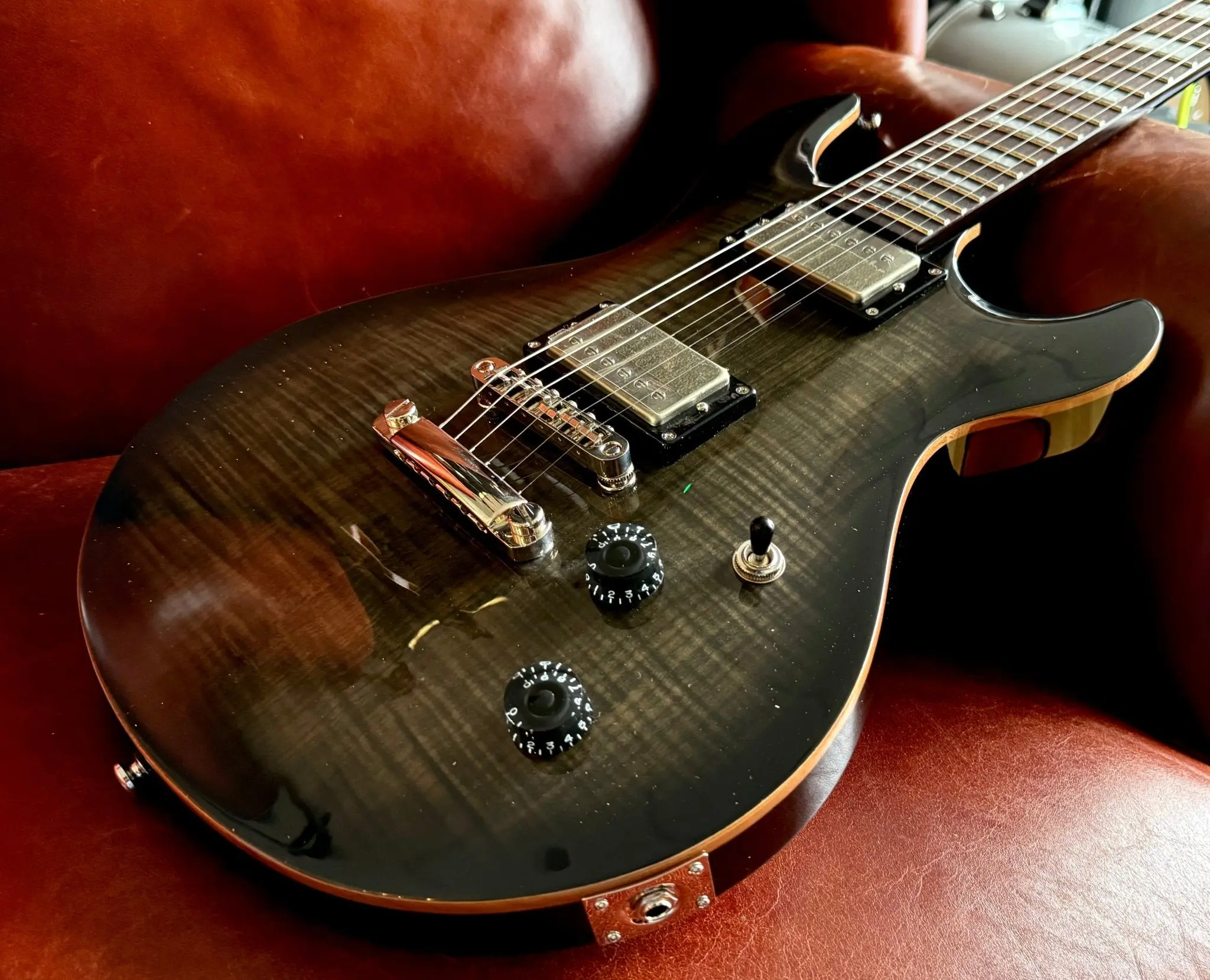 Cort M600TBB Trans Black Burst.  Awesome Set Neck Electric Guitar For PRS Lovers. Top Recommendation. - Image 5