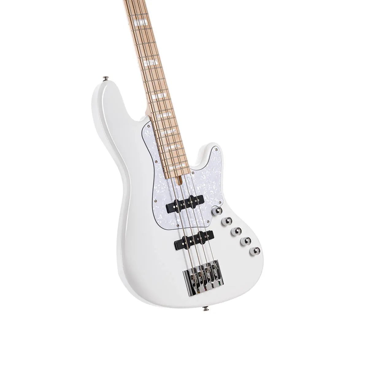 Cort Elrick NJS 4, White w/case  Bass Guitar - Image 3