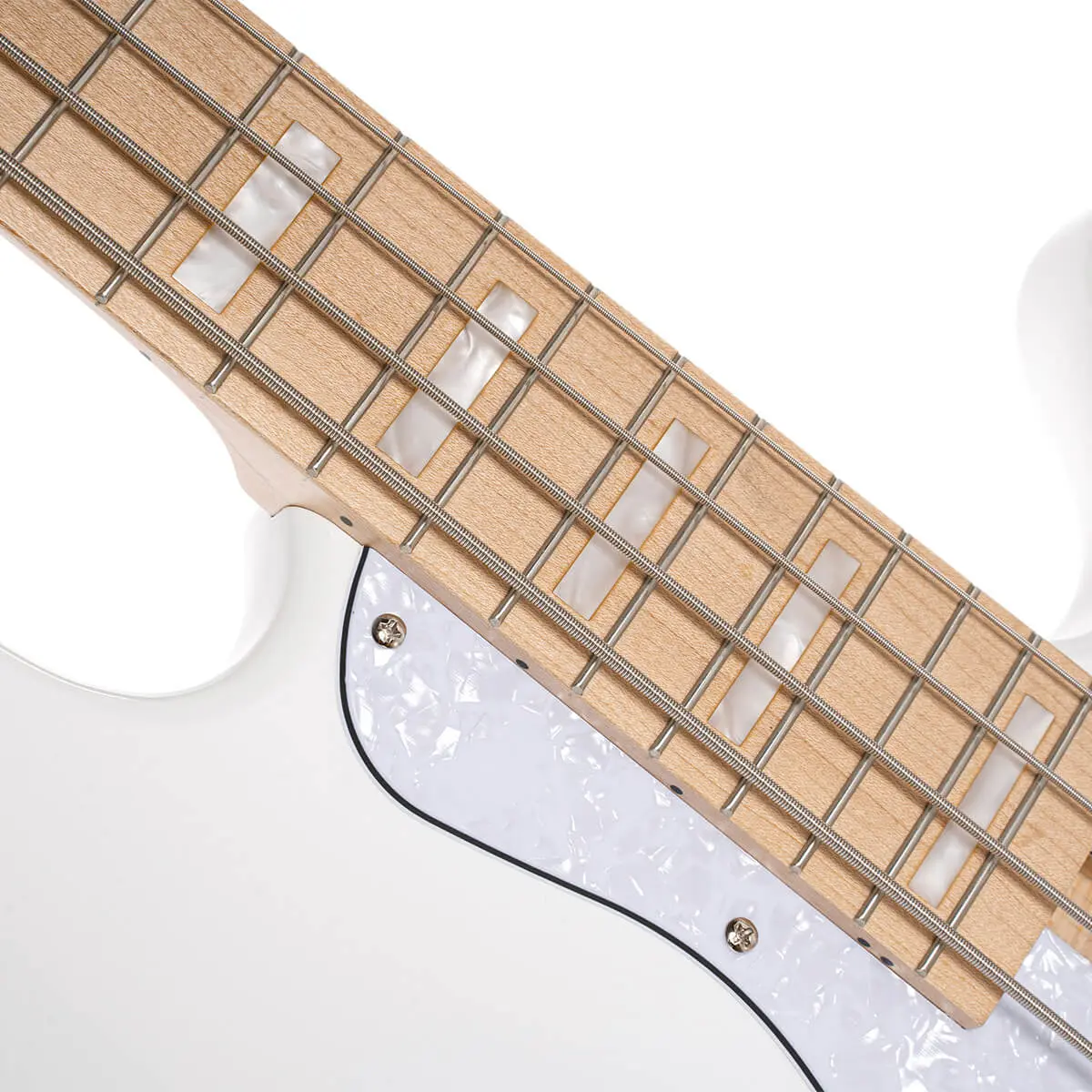 Cort Elrick NJS 4, White w/case  Bass Guitar - Image 5