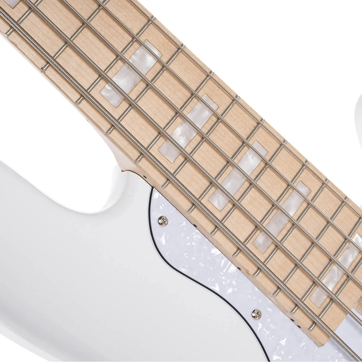 Cort Elrick NJS 5, White w/case  Bass Guitar - Image 5