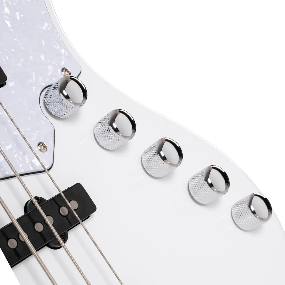 Cort Elrick NJS 5, White w/case  Bass Guitar - Image 6