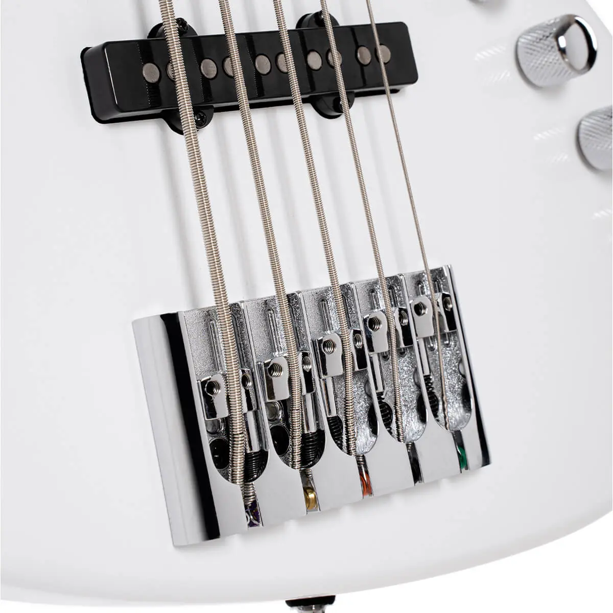 Cort Elrick NJS 5, White w/case  Bass Guitar - Image 7